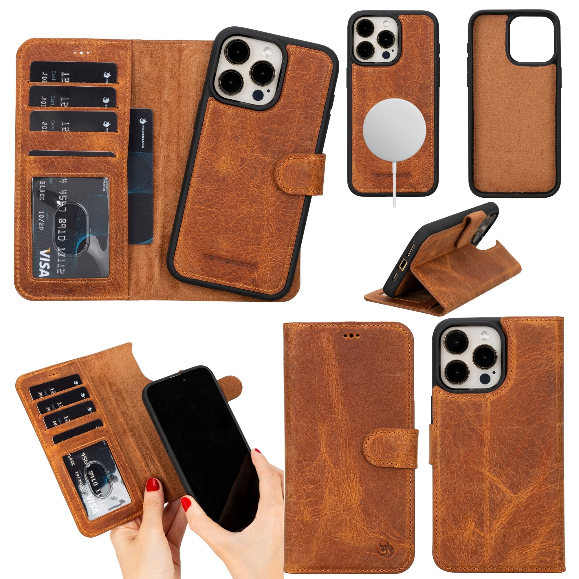 Casper Leather iPhone 14 Pro Wallet Case | MagSafe